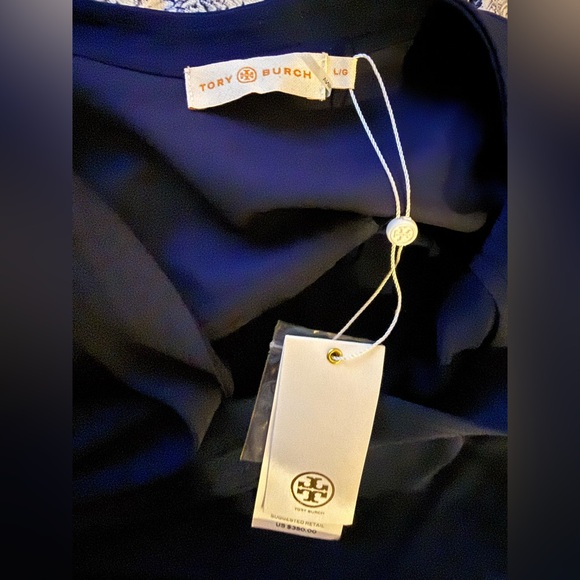 Tory Burch Valentina Tunic Dress Midnight Navy NWT Size L Sold Out - Picture 7 of 9
